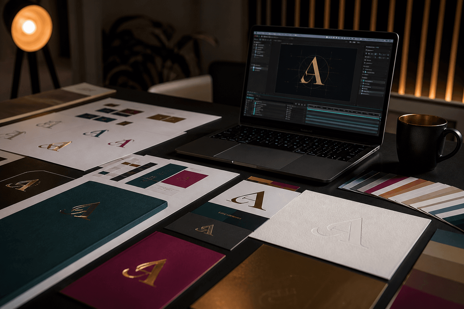 Brand identity applied in use.