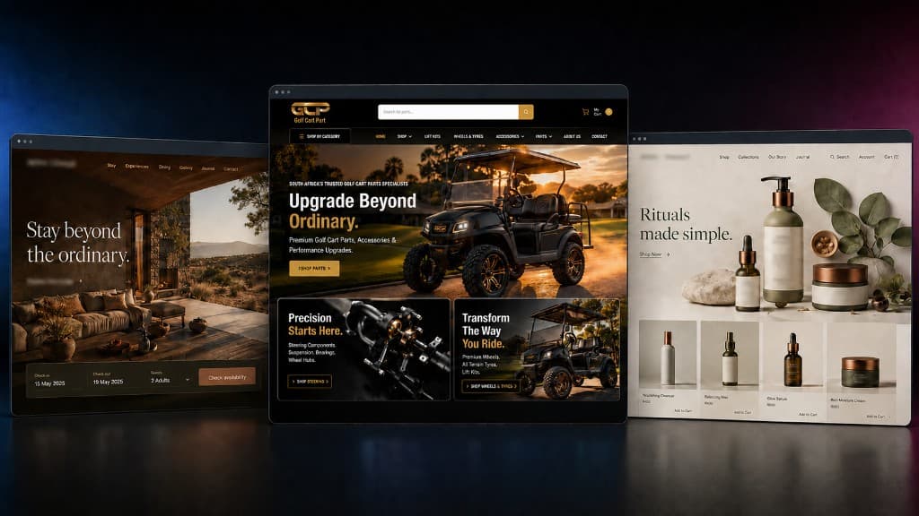 Website work on studio screens.